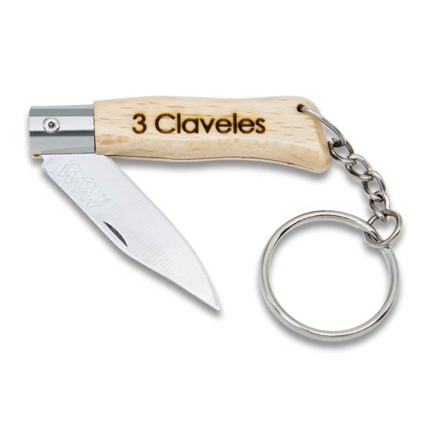 Pocket knife with key ring 3 Claveles