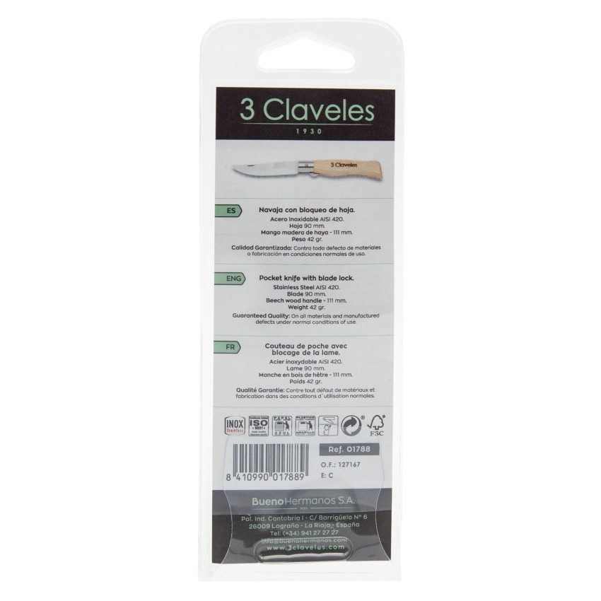 Navaja con bloqueo de hoja