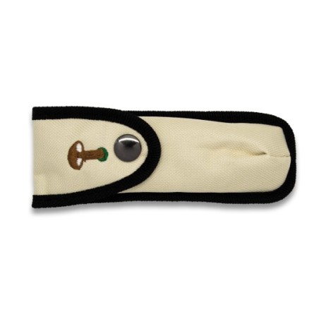 Couteau de poche pour champignons avec brosse, règle et housse