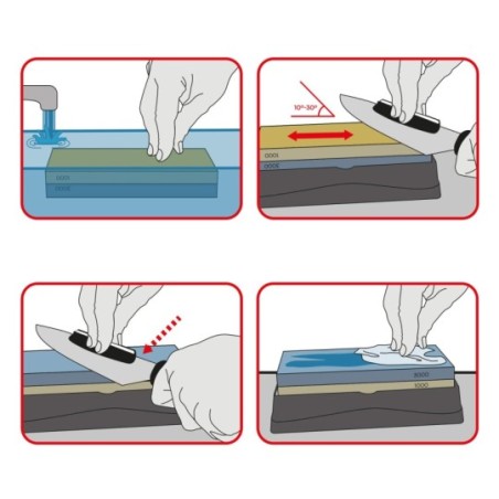 Sharpening Stone, 2 guides and repair whetstone