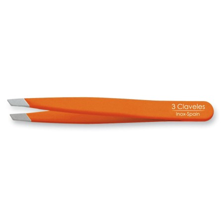 Pinza Depilar Sesgada Naranja