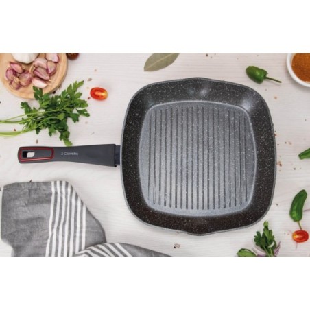 Grill pan 28 x 28 x 4,5 cm Grey