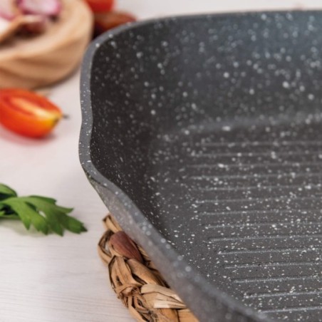 Grill pan 28 x 28 x 4,5 cm Grey