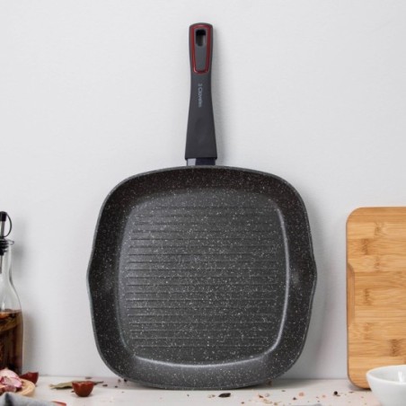 Grill pan 28 x 28 x 4,5 cm Grey