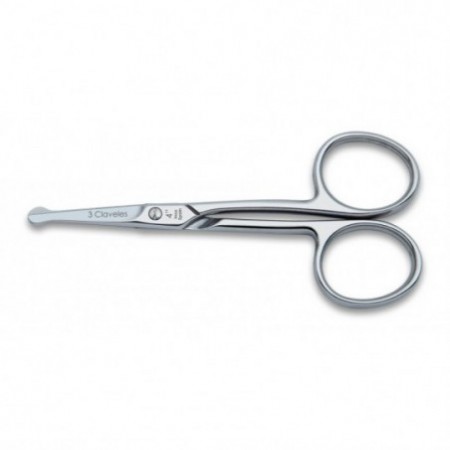 Ciseaux Poil de Nez, Oreilles et Sourcils Droite Inox forgé