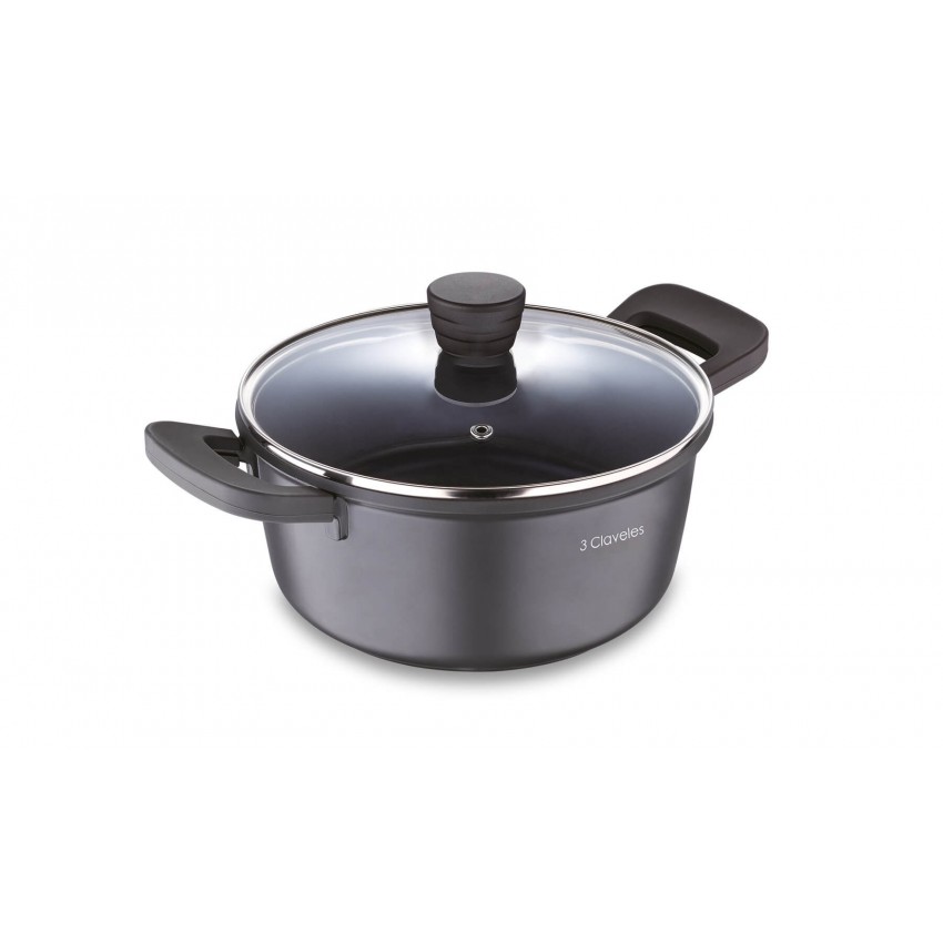 Casserole with lid Ø 20 cm. Dark