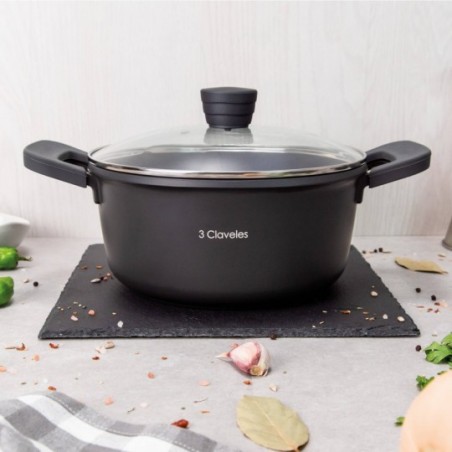 Cocotte avec couvercle Ø 24 cm. Dark