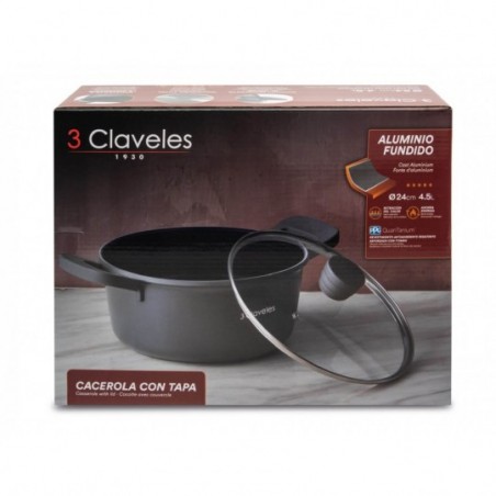 Cocotte avec couvercle Ø 24 cm. Dark