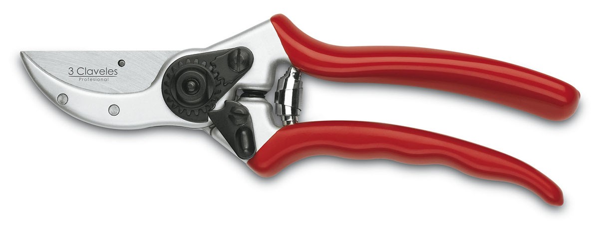 3 Claveles 305 Pruning Shears - 23 Cm Hot Forged Carbon Steel Garden Scissors, Lacquered Handles