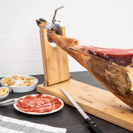 Jamonero 17927 giratorio inox y cuchillo 3 Claveles