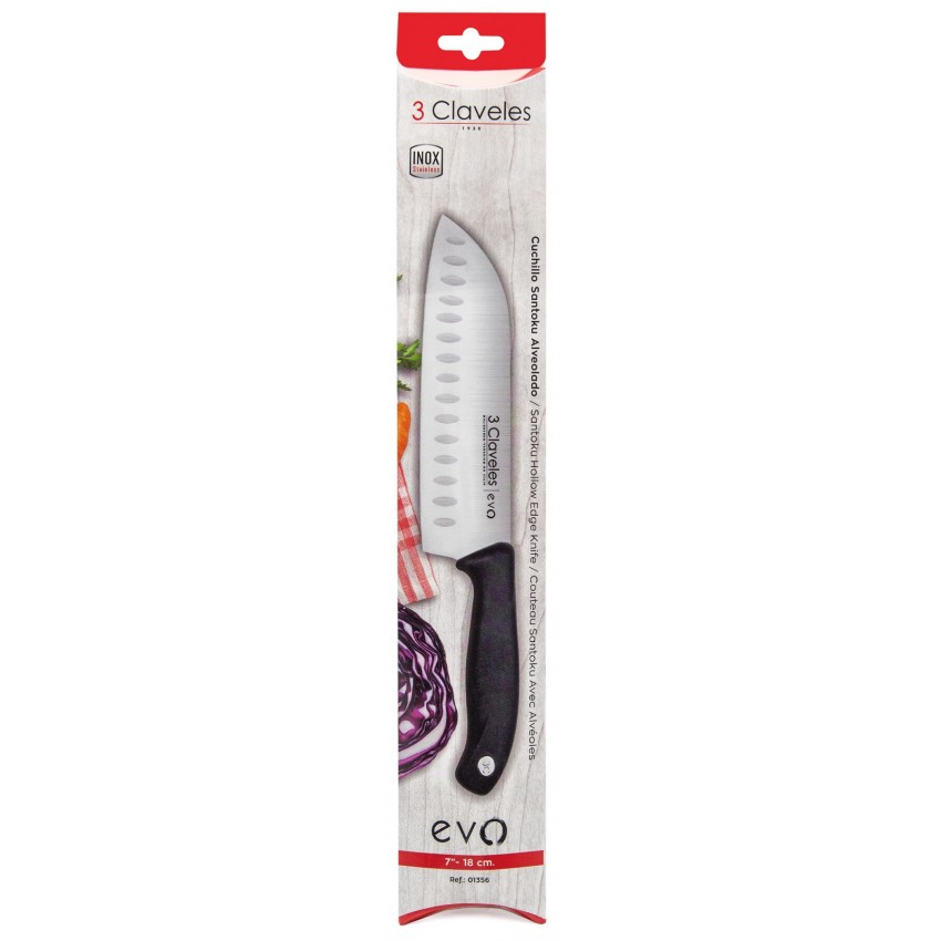 Cuchillo Santoku Alveolado Evo