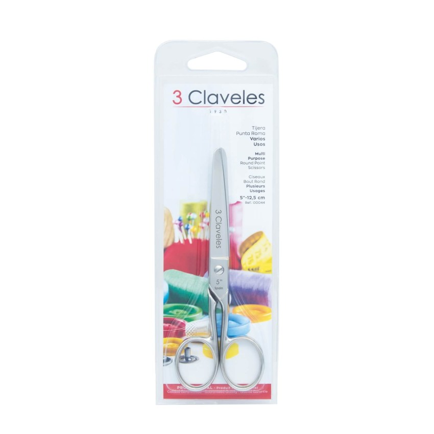 Multi Purpose Round Point Scissors 3 Claveles