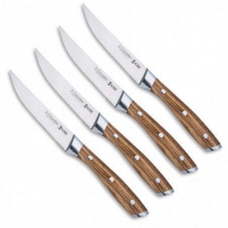 3 Claveles Toledo Set Couteaux Cuisine (Legumes 9 cm + Santoku 18