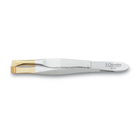 Pinza Depilar Ancha Apoya dedos