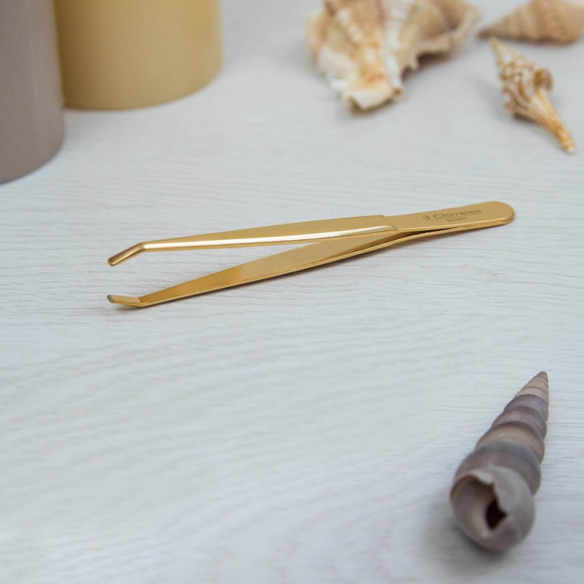 Pinza Depilar Cangrejo Dorada