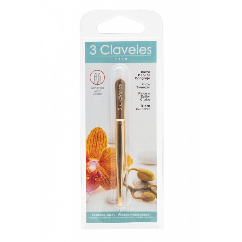 Pinza Depilar Cangrejo Dorada