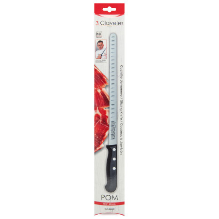 Cuchillo Jamonero Alveolado punta roma POM