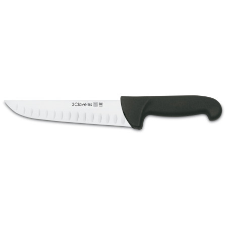 Cuchillo Carnicero Alveolado negro