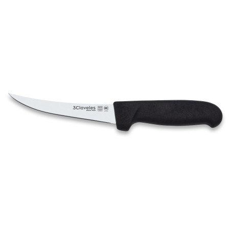 Cuchillo Deshuesar Curvo Flexible negro