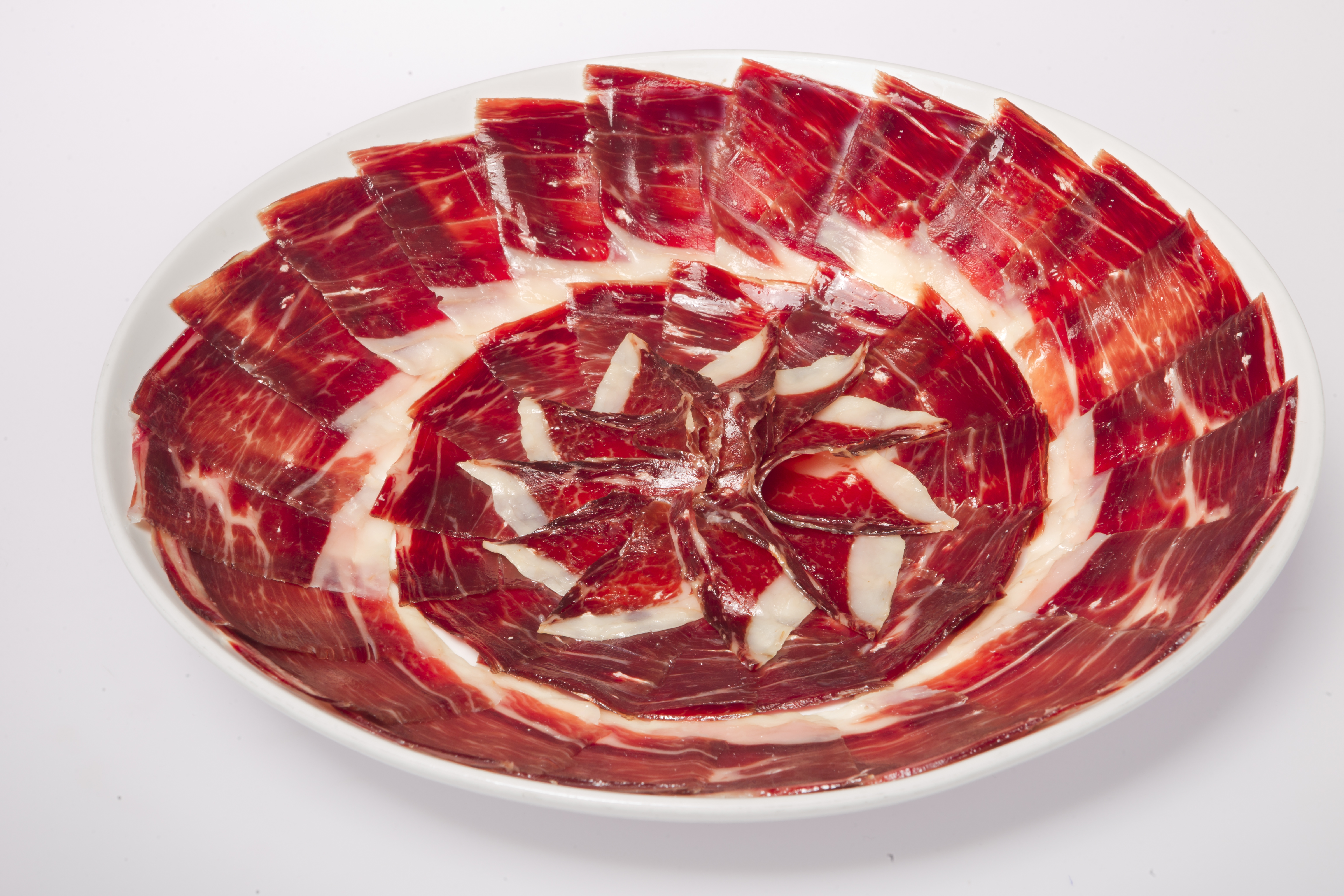 Jamón ibérico cortado a cuchillo