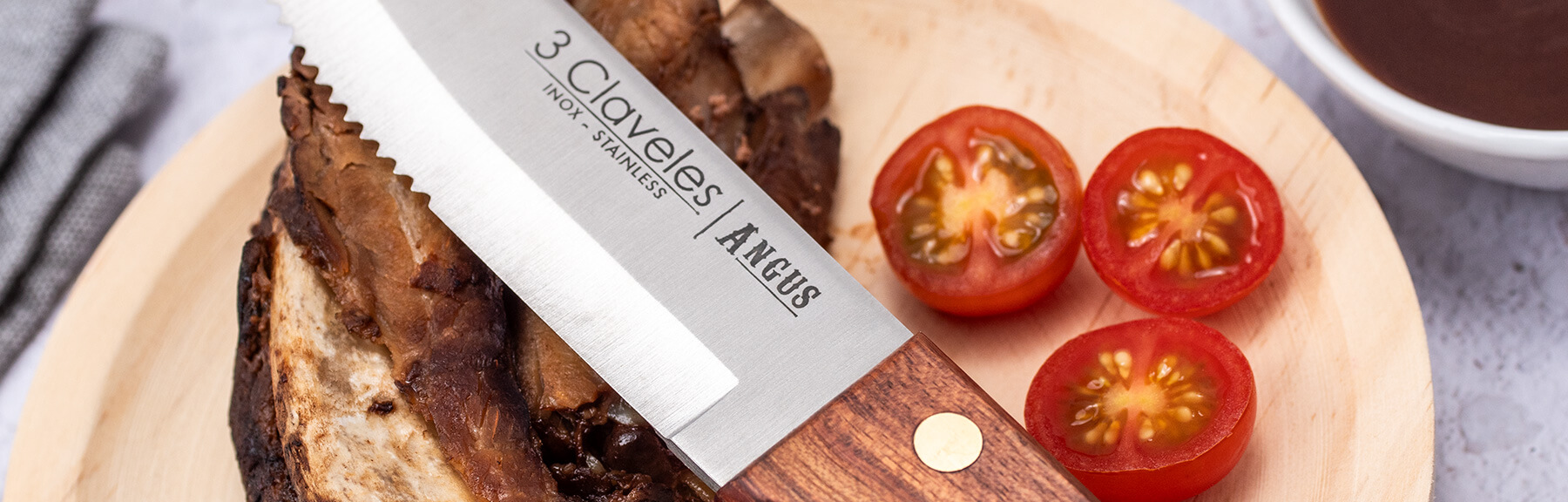 Cuchillo Chuletero Angus - 3 Claveles