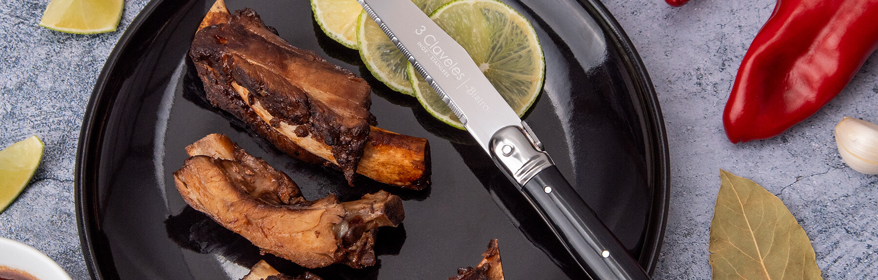 Cuchillo Chuletero BIstro - 3 Claveles