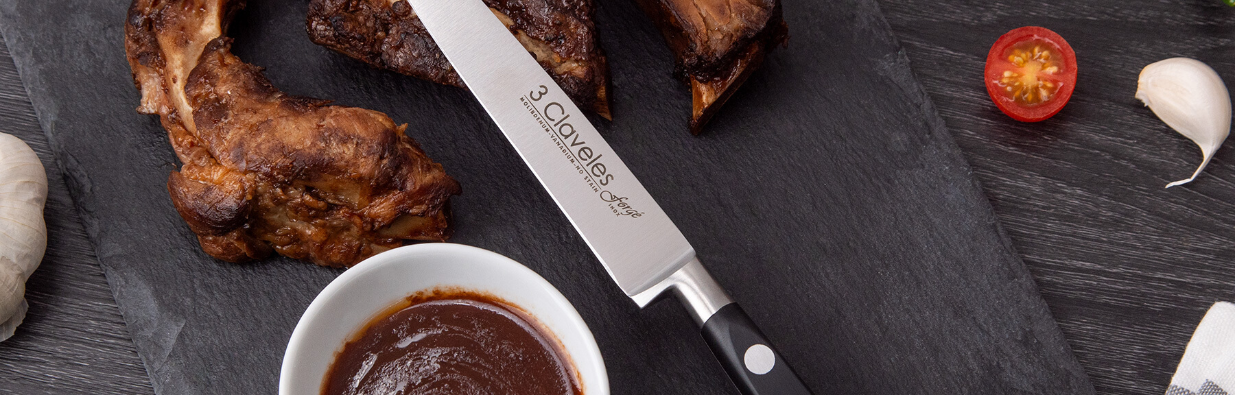 Cuchillo Chuletero Forgé - 3 Claveles