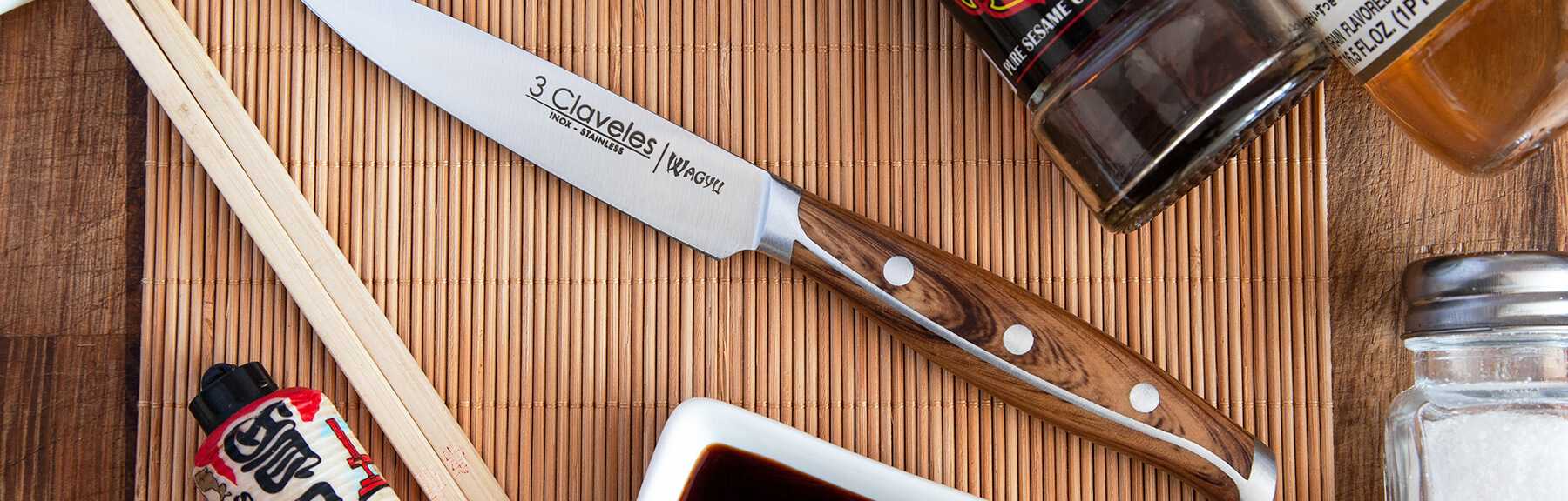 Cuchillo Chuletero Wagyu - 3 Claveles